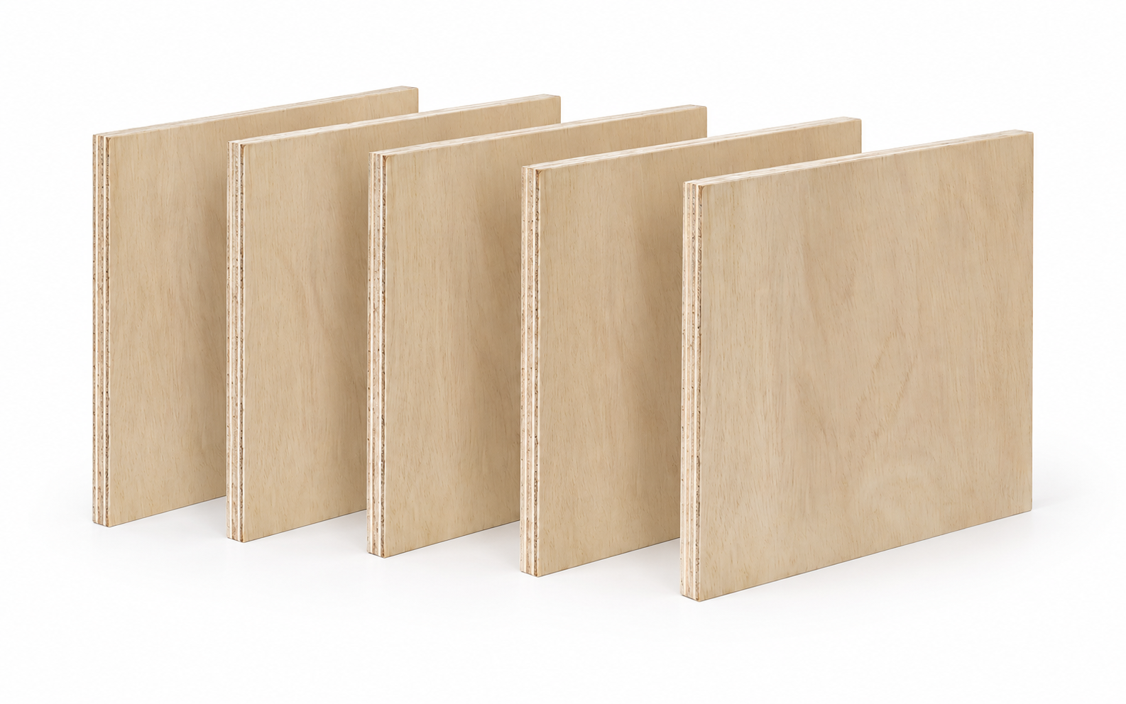 Stacked plywood panels showing clean layered edges
