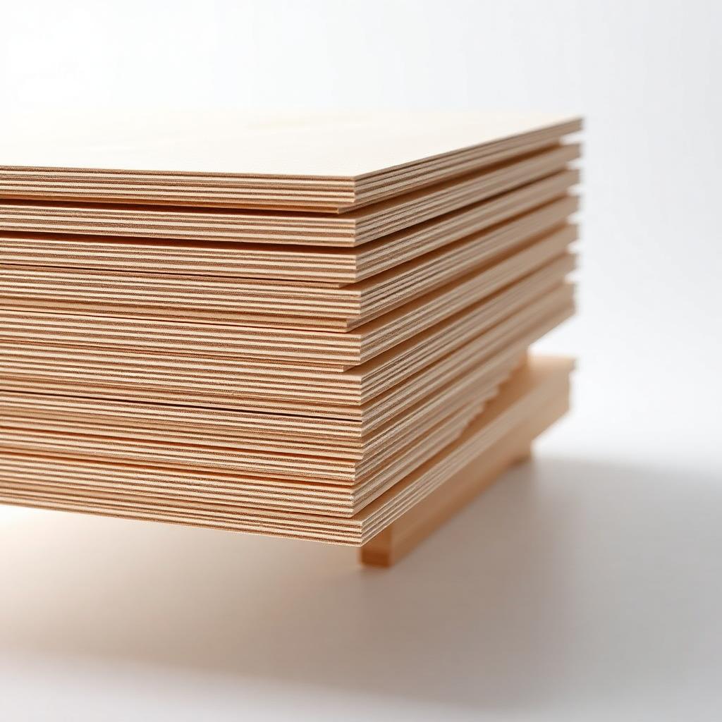 Imported wood panels bundled and ready for distribution